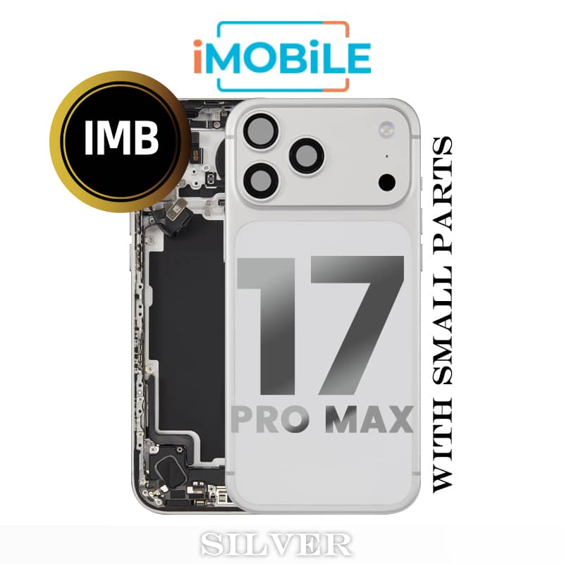 iPhone 17 Pro Max Compatible Back Housing with Small Parts [IMB] [Silver]