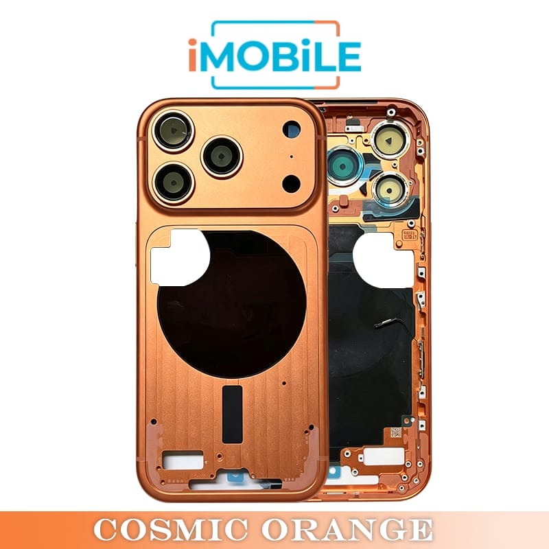 iPhone 17 Pro Compatible Back Housing [No Small Parts] [Cosmic Orange]