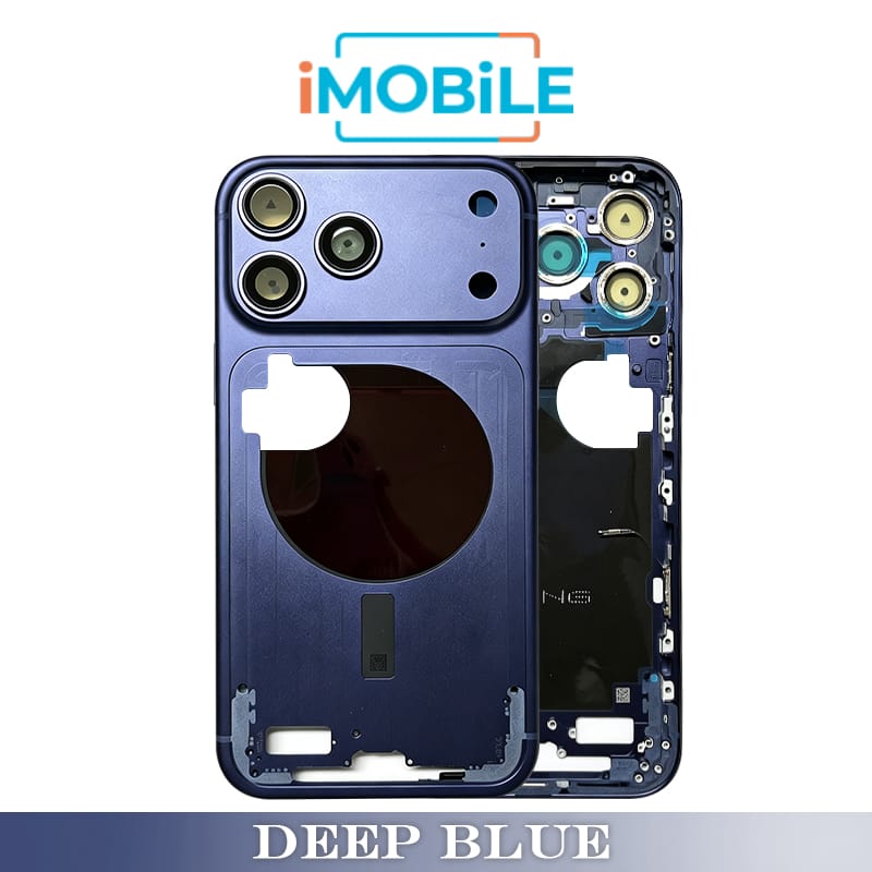 iPhone 17 Pro Max Compatible Back Housing [No Small Parts] [Deep Blue]