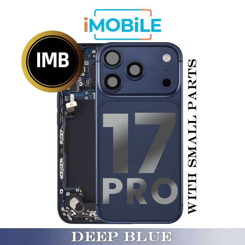 iPhone 17 Pro Compatible Back Housing with Small Parts [IMB] [Deep Blue]