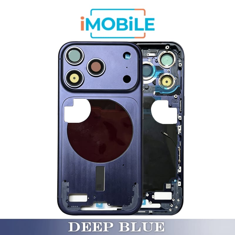 iPhone 17 Pro Compatible Back Housing [No Small Parts] [Deep Blue]