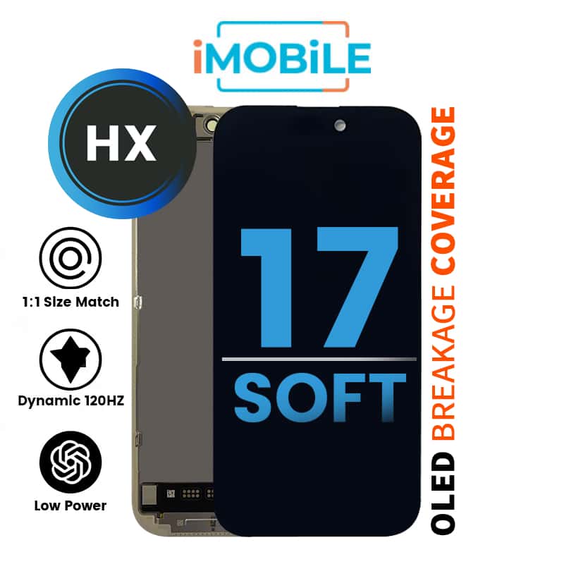 iPhone 17 (6.3 Inch) Compatible LCD (Soft OLED) Touch Digitizer Screen [HX IMB]