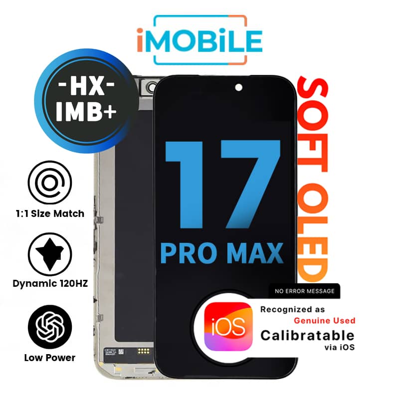 iPhone 17 Pro Max (6.9 Inch) Compatible LCD (Soft OLED) Touch Digitizer Screen [IMB+]