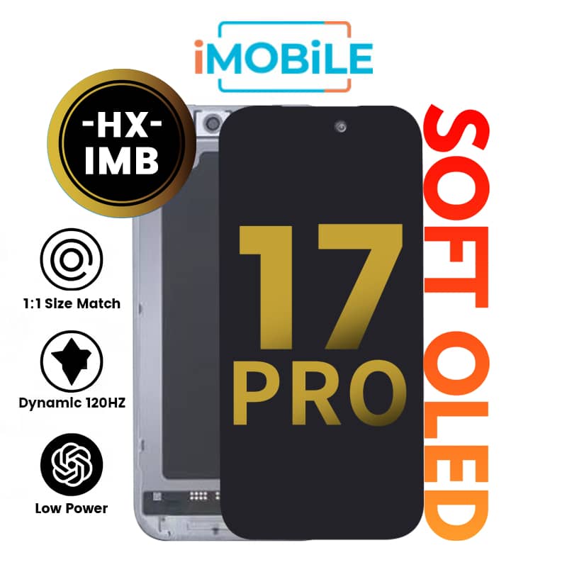 iPhone 17 Pro (6.3 Inch) Compatible LCD (Soft OLED) Touch Digitizer Screen [HX IMB]