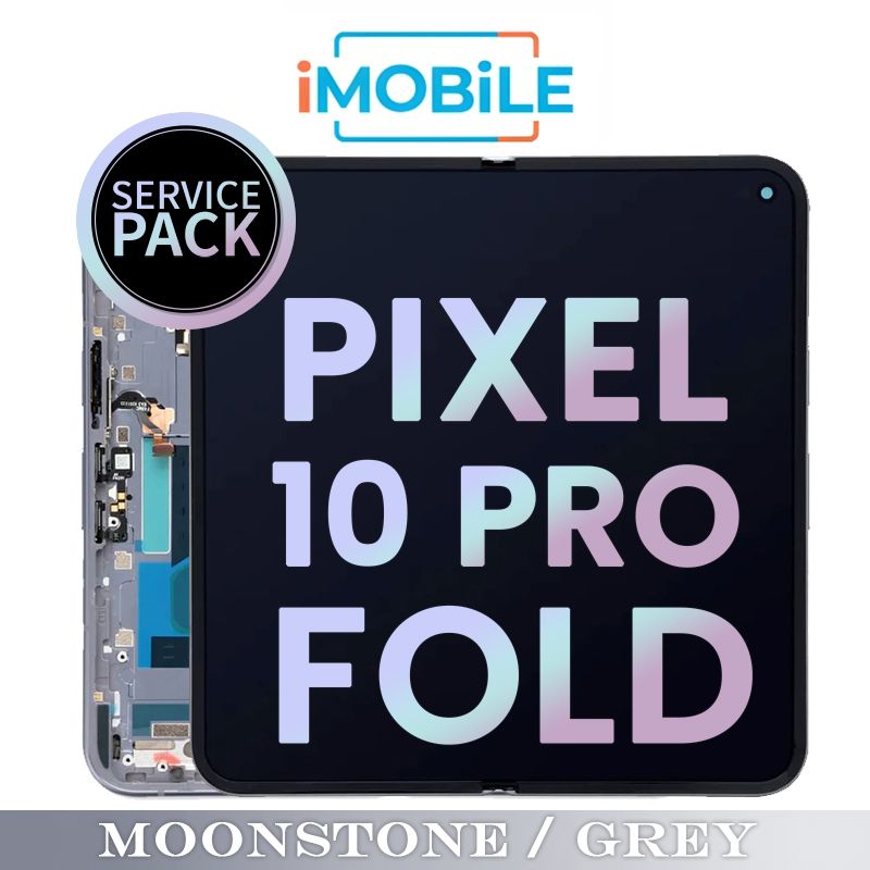 Google Pixel 10 Pro Fold 5G Compatible Main / Inner LCD Touch Digitizer Screen [Service Pack] [Moonstone / Grey]