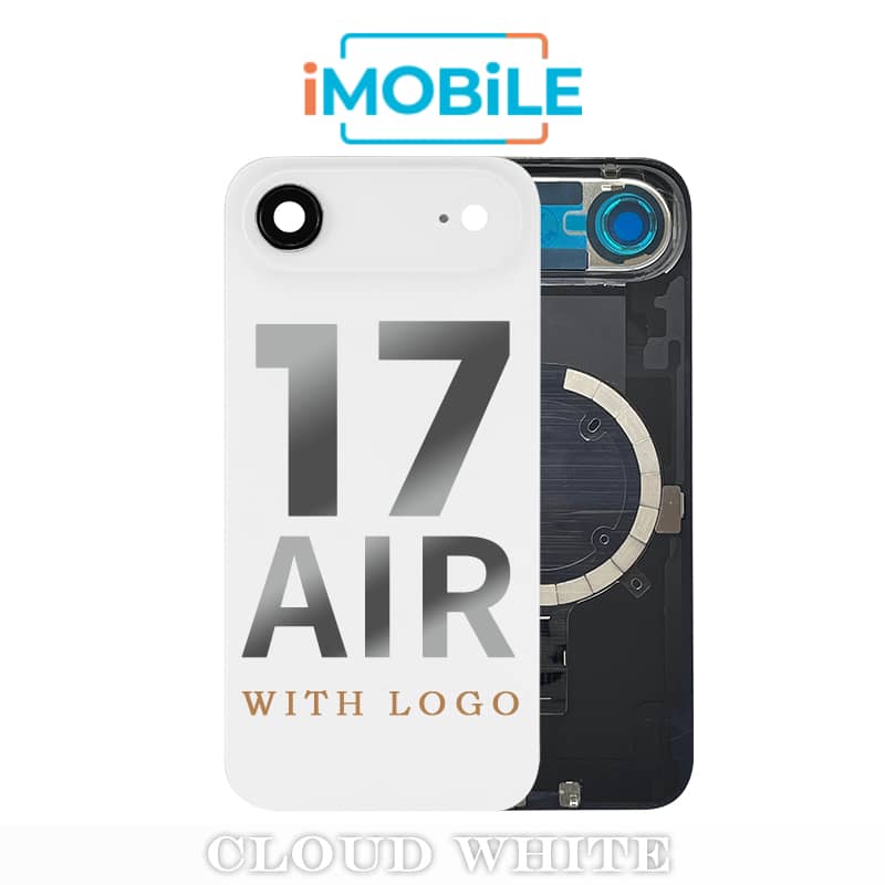 iPhone 17 Air Compatible Back Cover Glass Assembly with MagSafe [Cloud White]