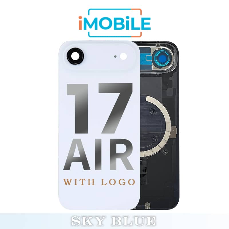 iPhone 17 Air Compatible Back Cover Glass Assembly with MagSafe [Sky Blue]