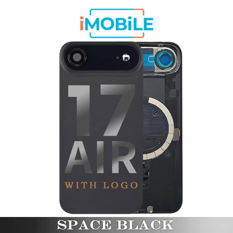 iPhone 17 Air Compatible Back Cover Glass Assembly with MagSafe [Space Black]