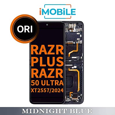 Motorola Razr Plus 2024 / Razr 50 Ultra (XT2451 / 2024) / Razr Plus 2025 (XT2557) Main / Inner LCD Touch Digitizer Screen [Original] [Midnight Blue]