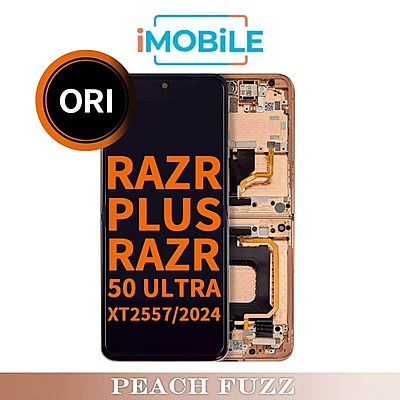 Motorola Razr Plus 2024 / Razr 50 Ultra (XT2451 / 2024) / Razr Plus 2025 (XT2557) Main / Inner LCD Touch Digitizer Screen [Original] [Peach Fuzz]