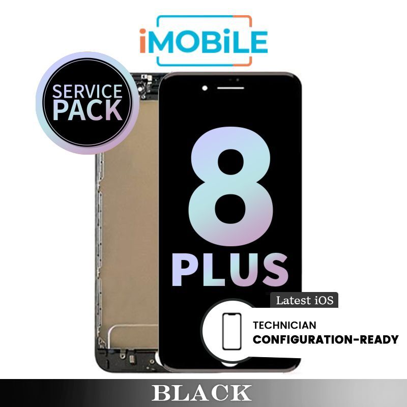 iPhone 8 Plus (5.5 Inch) Compatible LCD Touch Digitizer Screen [Service Pack] [Black] 661-09032 661-10103