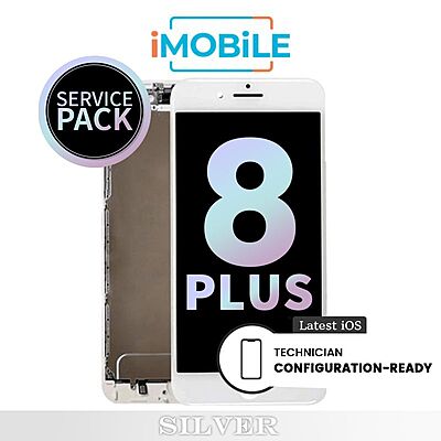 iPhone 8 Plus (5.5 Inch) Compatible LCD Touch Digitizer Screen [Service Pack] [Silver] 661-09033 661-09034