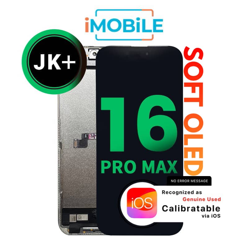 iPhone 16 Pro Max (6.9 Inch) Compatible LCD (Soft OLED) Touch Digitizer Screen [JK+]