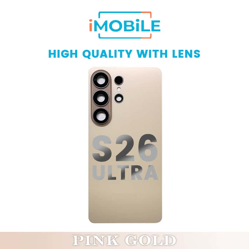 Samsung Galaxy S26 Ultra (S948) Back Cover [High Quality with Lens] [Pink Gold]