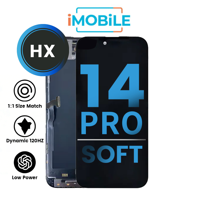 iPhone 14 Pro (6.1 Inch) Compatible LCD (Soft OLED) Touch Digitizer Screen [HX]