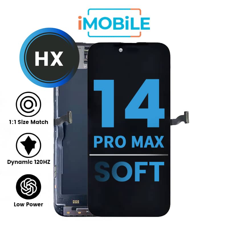 iPhone 14 Pro Max (6.7 Inch) Compatible LCD (Soft OLED) Touch Digitizer Screen [HX]