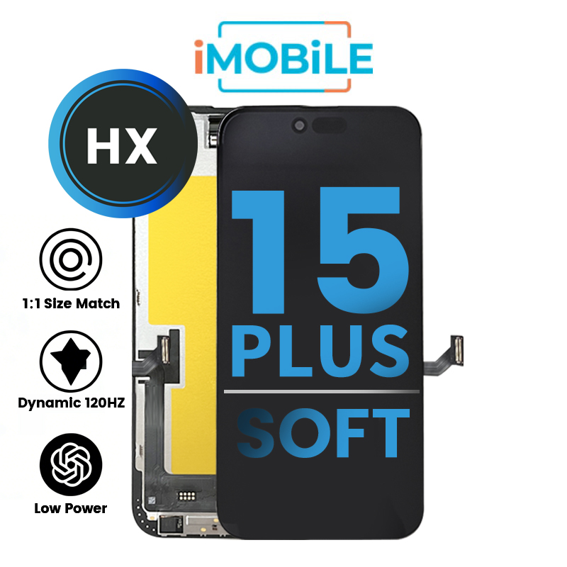 iPhone 15 Plus (6.7 Inch) Compatible LCD (Soft OLED) Touch Digitizer Screen [HX]