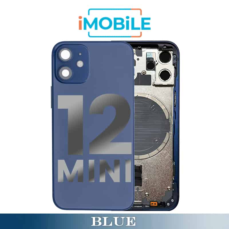 iPhone 12 Mini Compatible Back Housing [No Small Parts] [Blue]