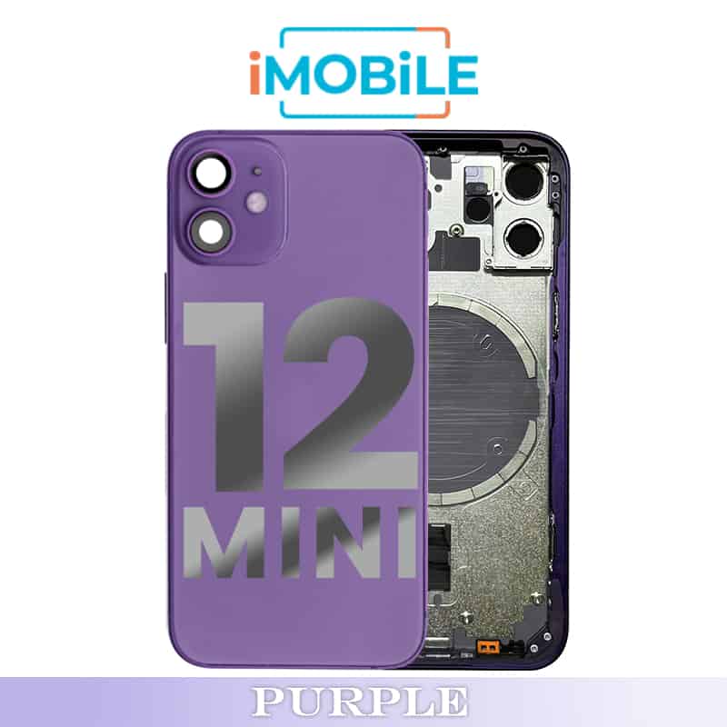 iPhone 12 Mini Compatible Back Housing [No Small Parts] [Purple]