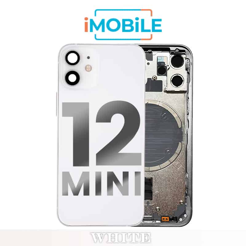 iPhone 12 Mini Compatible Back Housing [No Small Parts] [White]