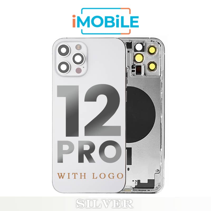 iPhone 12 Pro Compatible Back Housing [No Small Parts] [Silver]