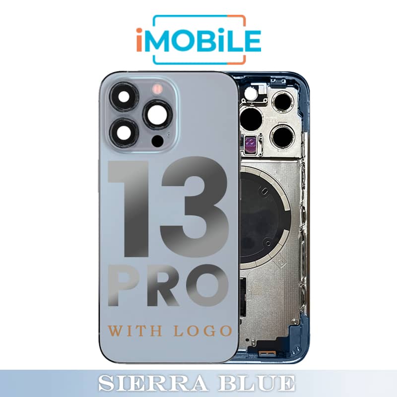 iPhone 13 Pro Compatible Back Housing [No Small Parts] [Sierra Blue]