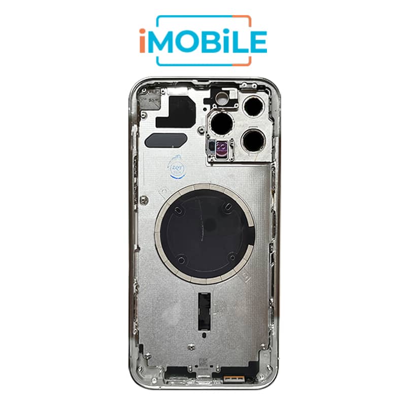 iPhone 13 Pro Max Compatible Back Housing [No Small Parts] [Silver]