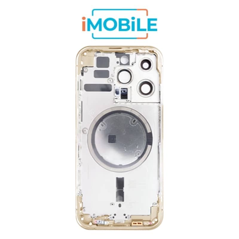 iPhone 14 Pro Compatible Back Housing [No Small Parts] [Gold]