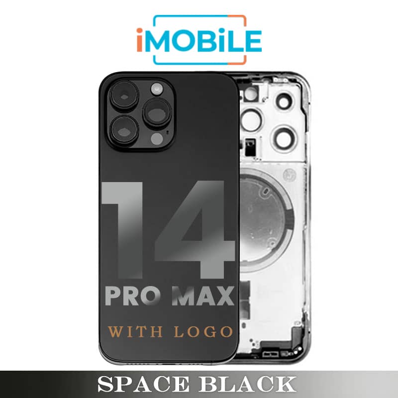 iPhone 14 Pro Max Compatible Back Housing [No Small Parts] [Space Black]