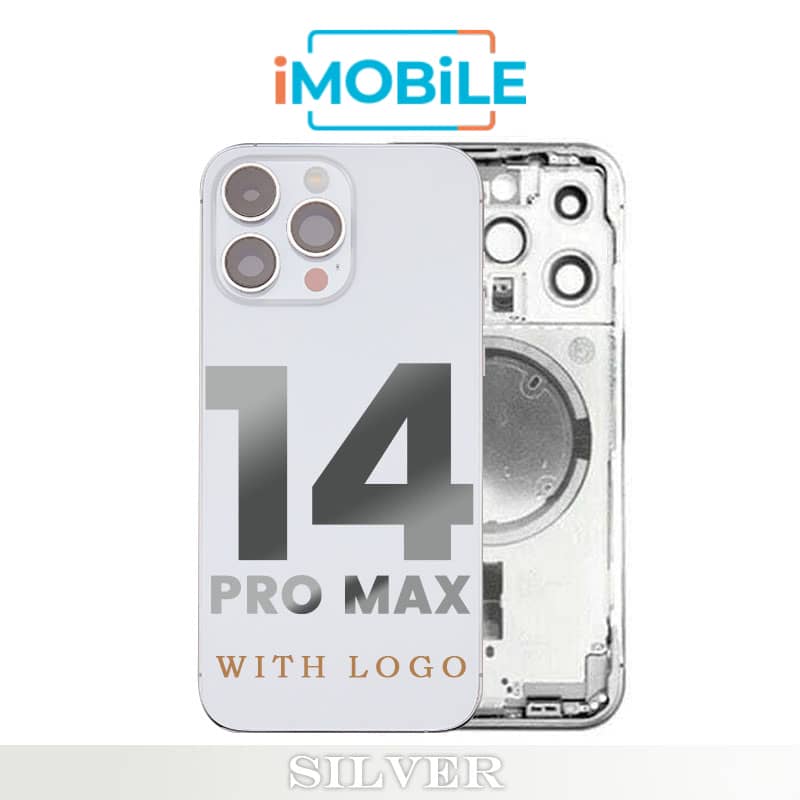 iPhone 14 Pro Max Compatible Back Housing [No Small Parts] [Silver]
