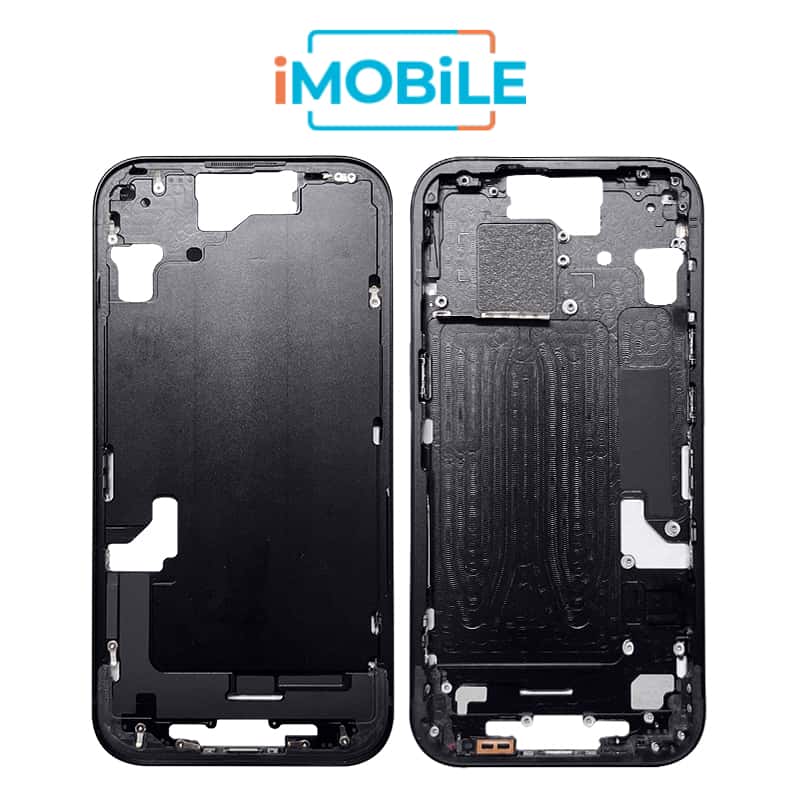 iPhone 15 Compatible Back Housing [No Small Parts] Black]