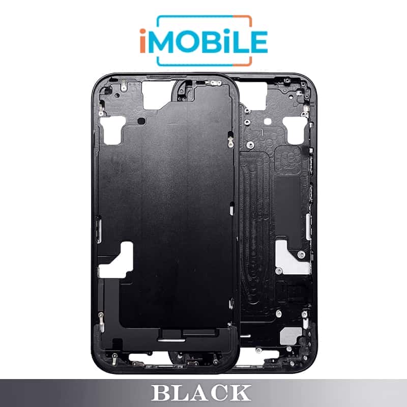 iPhone 15 Compatible Back Housing [No Small Parts] Black]