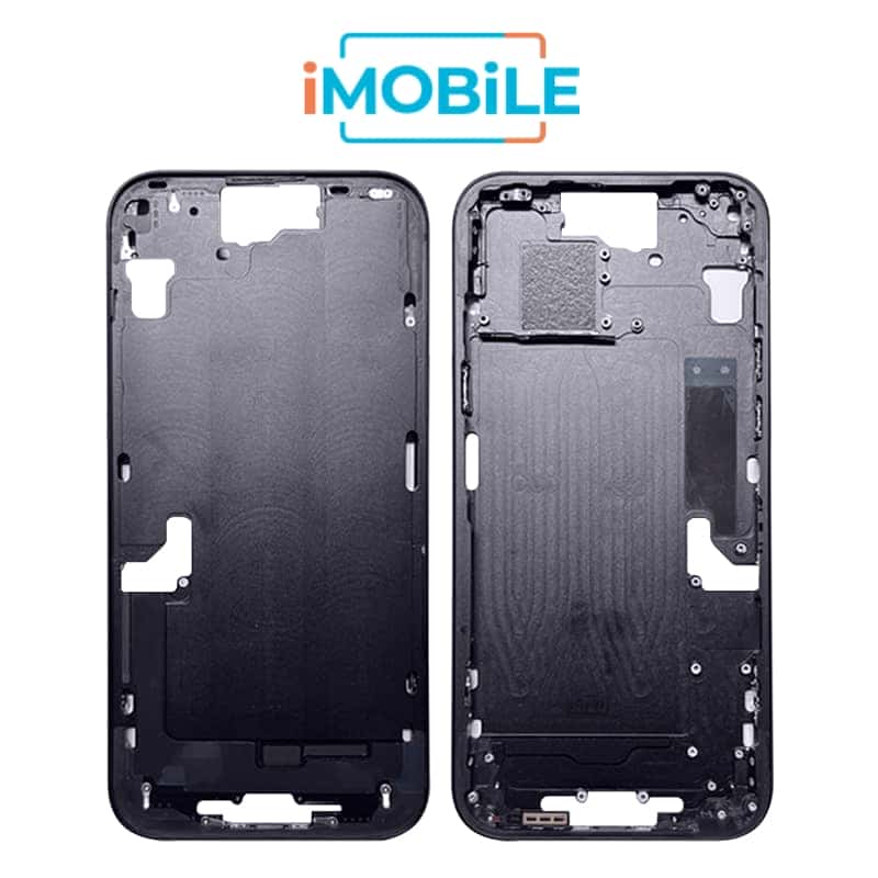 iPhone 15 Plus Compatible Back Housing [No Small Parts] [Black]
