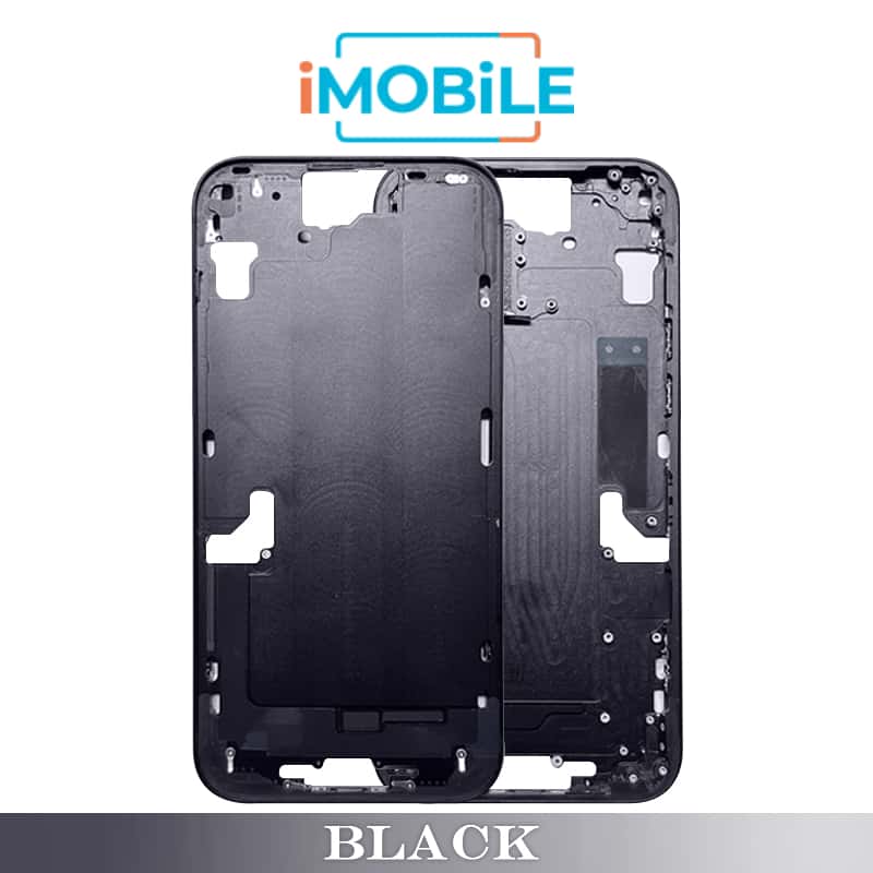 iPhone 15 Plus Compatible Back Housing [No Small Parts] [Black]