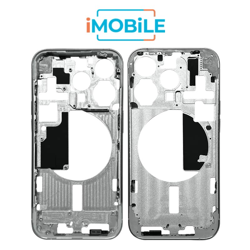 iPhone 15 Pro Compatible Back Housing [No Small Parts] [Natural Titanium]