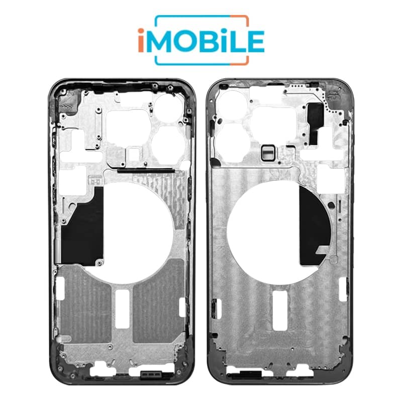 iPhone 15 Pro Max Compatible Back Housing [No Small Parts] [Black Titanium]