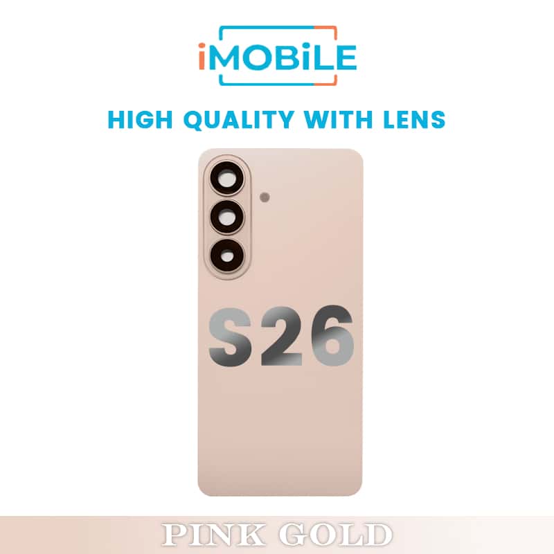 Samsung Galaxy S26 (S942) Back Cover [High Quality with Lens] [Pink Gold]