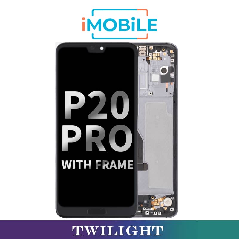 Huawei P20 Pro Compatible LCD Touch Digitizer Screen With Frame [Twilight]
