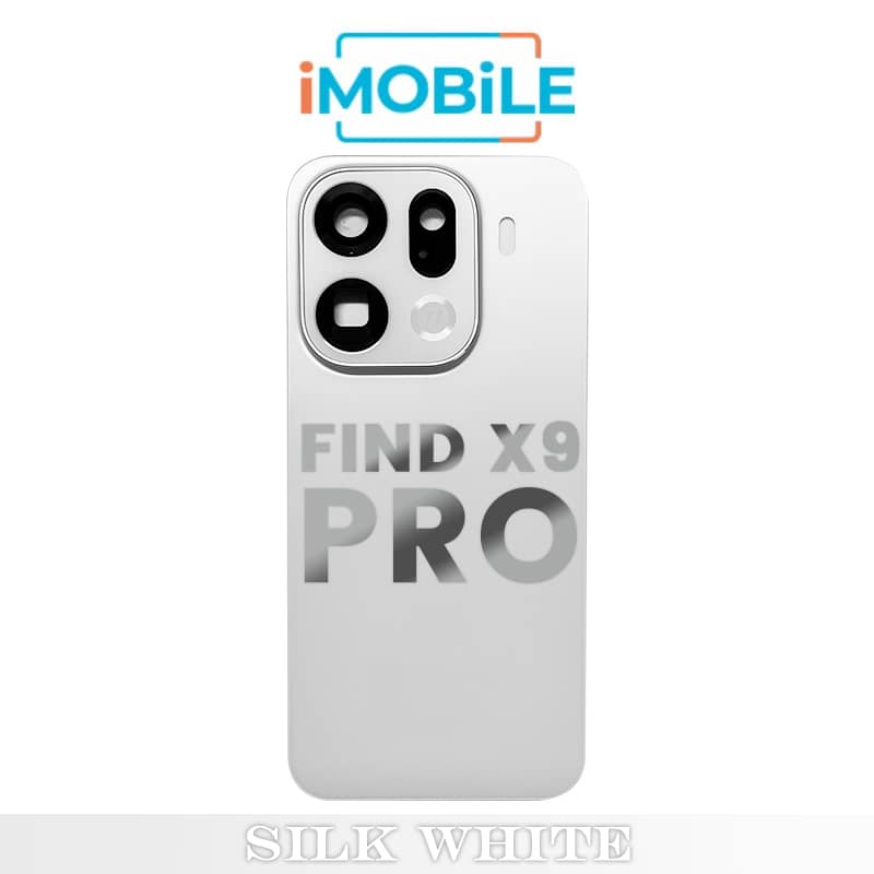 OPPO Find X9 Pro (CPH2791) Compatible Back Glass With Camera Lens [Silk White]