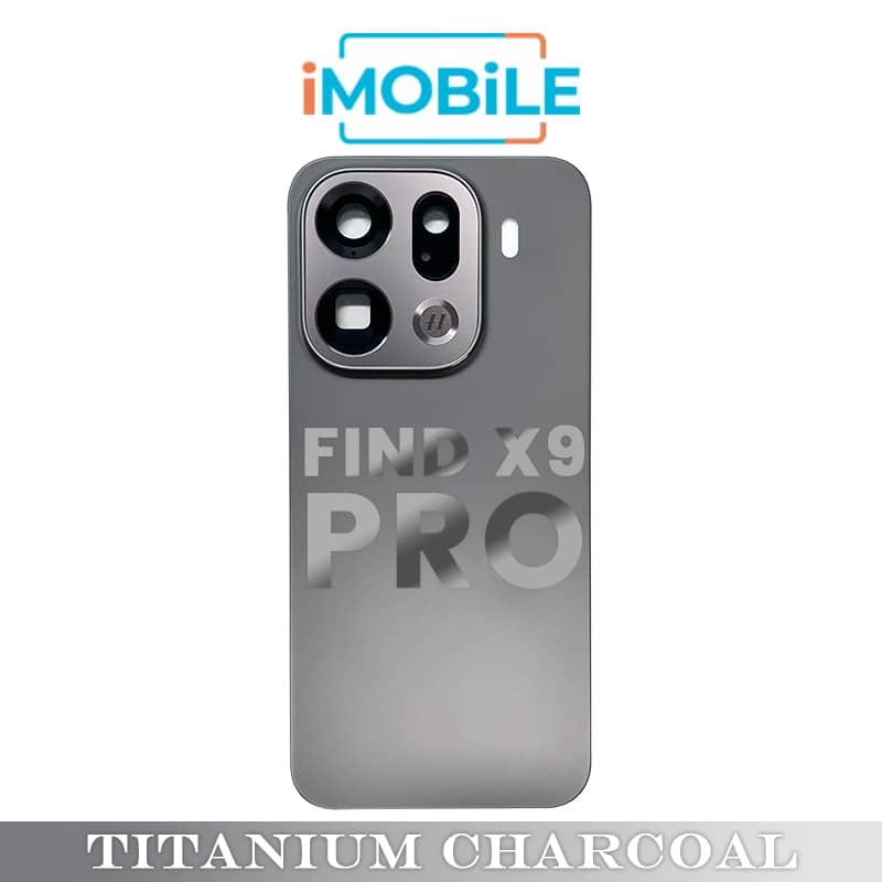 OPPO Find X9 Pro (CPH2791) Compatible Back Glass With Camera Lens [Titanium Charcoal]