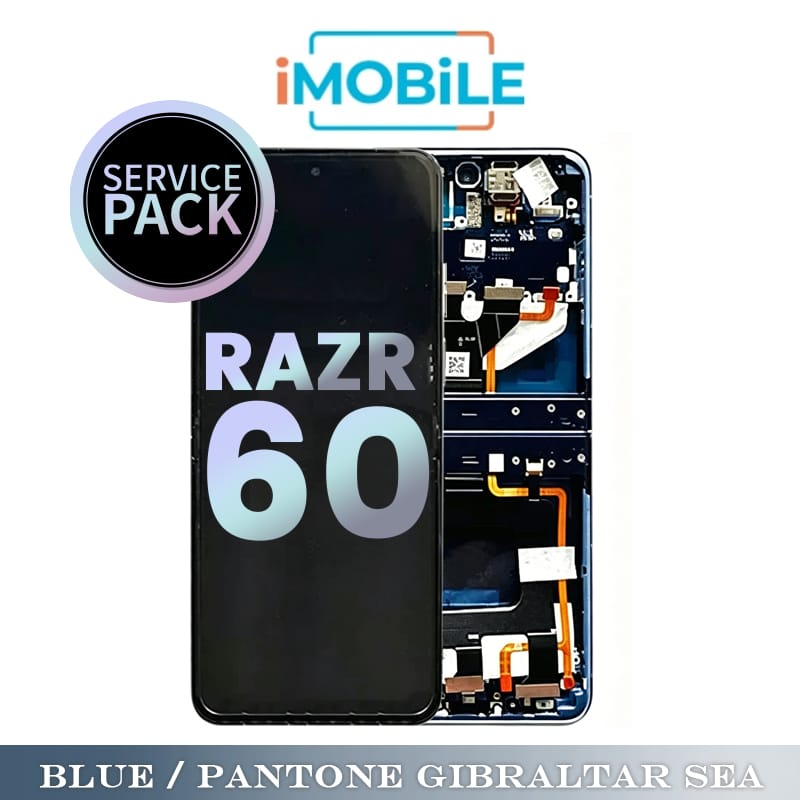 Motorola Razr 60 (XT2553 ) Main / Inner LCD Touch Digitizer Screen [Service Pack] [Blue / Pantone Gibraltar Sea] 5D68C30273