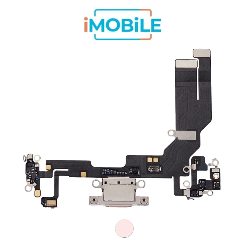 iPhone 17E Compatible Charging Port Flex Cable [Pink]