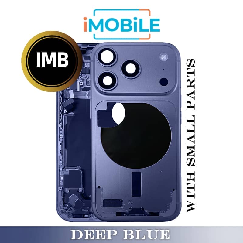 iPhone 17 Pro Compatible Back Housing With Small Parts [IMB] [Deep Blue]