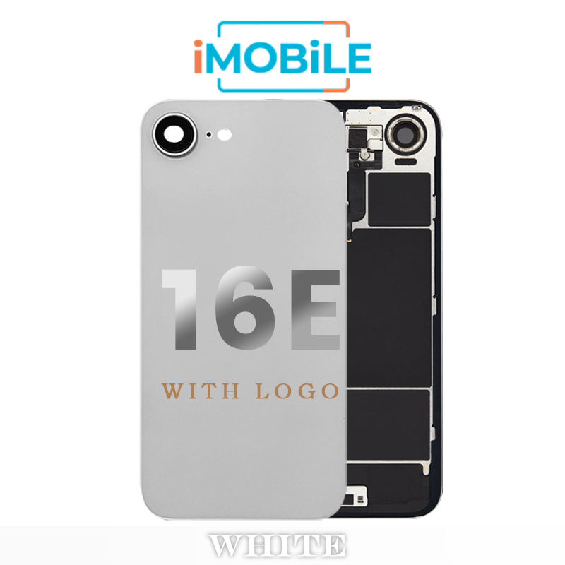 iPhone 16E Compatible Back Cover Glass with Wireless NFC Charging [White]