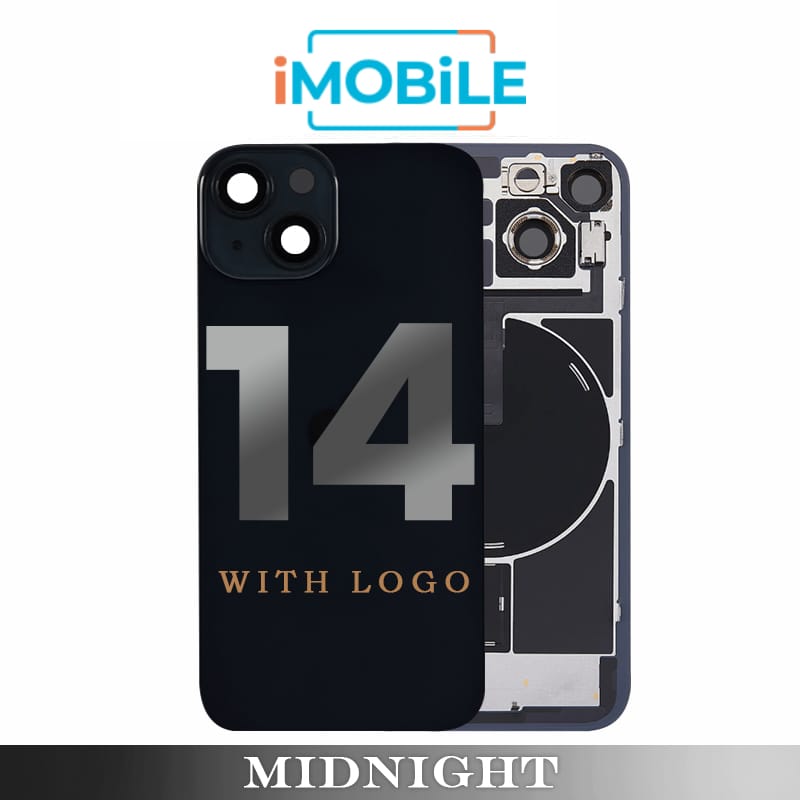 iPhone 14 Compatible Back Cover Glass with Wireless NFC Charging [Midnight]