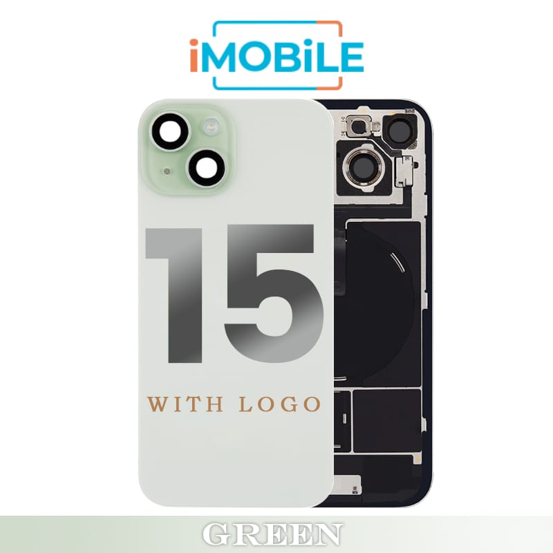 iPhone 15 Compatible Back Cover Glass with Wireless NFC Charging [Green]