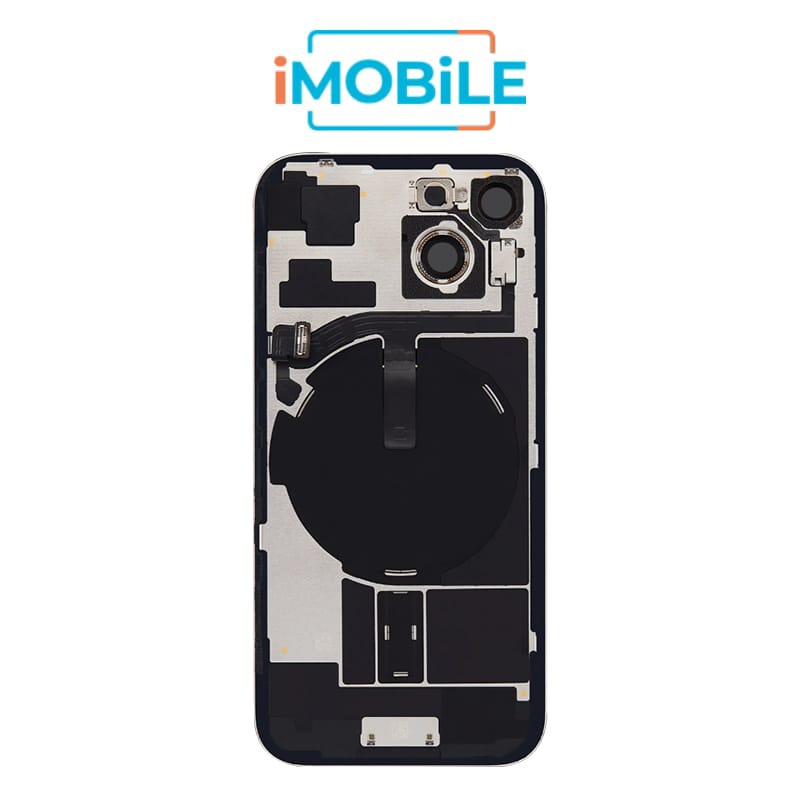 iPhone 15 Compatible Back Cover Glass with Wireless NFC Charging [Yellow]