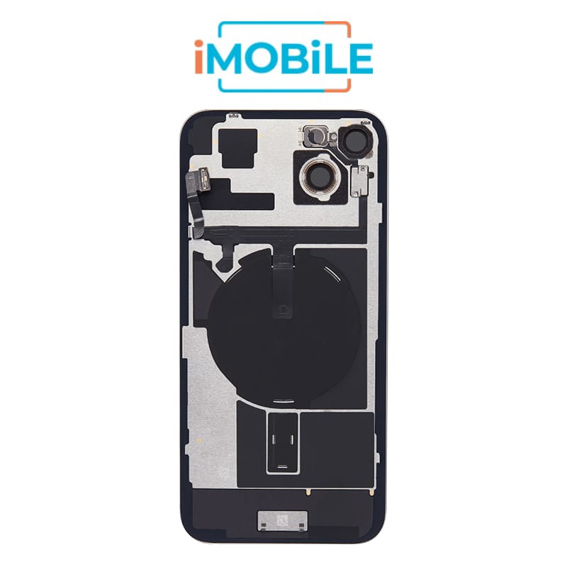 iPhone 15 Plus Compatible Back Cover Glass with Wireless NFC Charging [Blue]