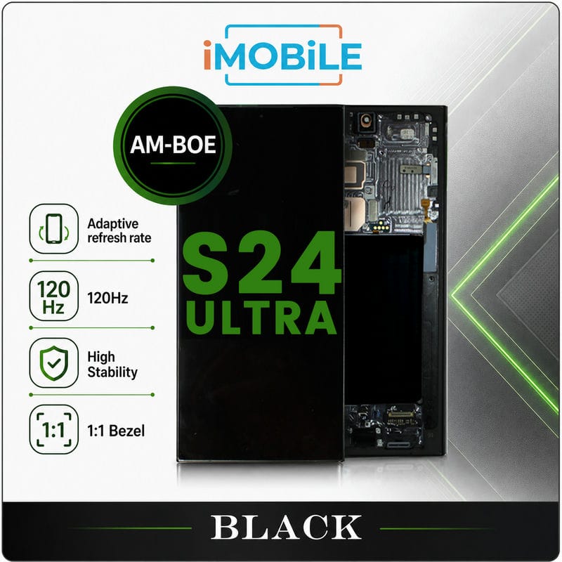 Samsung Galaxy S24 Ultra (S928) LCD Touch Digitizer Screen [Aftermarket-BOE] [Titanium Black Frame] for [Titanium Black / Titanium Blue / Titanium Green]