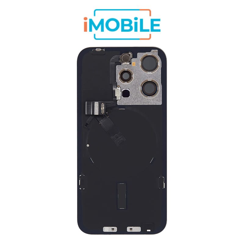 iPhone 15 Pro Compatible Back Cover Glass with Wireless NFC Charging [Natural Titanium]